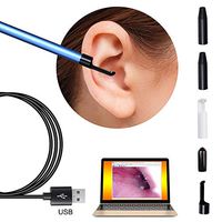 USB Otoscope, 0.3 Megapixels HD Ear Endoscope Camera,Ear Scope Earwax Remover with 6 Adjustable LED Lights for Windows MAC