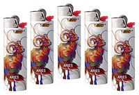 BIC Aries Horoscope Astrology Lighters 5 Pack Collectable Design