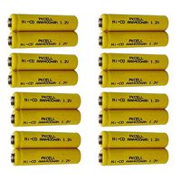1.2V AAA 400mAh Button Top NICD Rechargeable Battery for Solar Lights 16PC