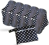 PeriodMate Cloth Menstrual Pads and Panti Liners (Polkadot, Large)