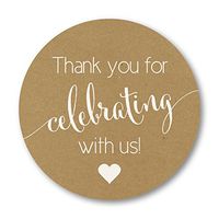 Thanks for Celebrating with Us Stickers, Wedding and Even Favor Labels (#362-KRW)