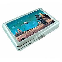 Forbidden Planet R1 Hip Silver Cigarette Case Id Holder Metal Wallet 4" X 2.75" RFID Protection