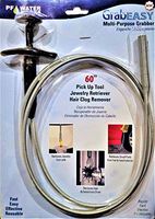 PF WaterWorks PF0408 GrabEASY 60" Improved Ergonomic Handle, Flexible, Mechanical 4 Claw Pick-Up Tool and Multipurpose Grabber-Jewelry Retriever, Clog Remover, Drain Snake, Clean Dryer Vent, Chrome