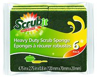 Cleaning Heavy Duty Scrub Sponge by Scrub-it - Scrubbing Sponges Use for Kitchen, Bathroom & More -6 Pack