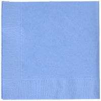 amscan Pastel Blue 3-Ply Paper Beverage Napkins | Party Tableware, 12 pks.
