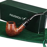 FULUSHOU Mediterranean Briar Wood Tobacco Pipe, Simple Mini Bend Tobacco Pipe,Dad Gift