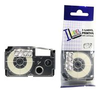 LM Tapes - Casio KL-120 6mm Black on Clear Compatible Label Tape for Casio KL120 EZ Label Printer