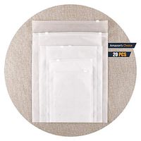 Plastic Bag Storage Double-Sided Bag Transparent Waterproof Zipper Bag Clothing Bag Travel Bag Daily Thickening 25cm X 35cm [9.8in X 13.8in] 20PCS Factory Direct Wholesale