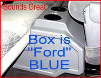 Q-Customs Factory-fit Subwoofer Enclosures 2000-up for Ford Super Duty Extended Cab Truck Blue