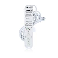 Leviton 5304M-1N5 Medical Grade Power Strip, 15-Amp, 125-volt, 4 -Outlets, 15-Feet Cord Length