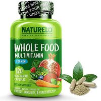 NATURELO Whole Food Multivitamin for Men - with Natural Vitamins, Minerals, Organic Extracts - Vegetarian - Best for Energy, Brain, Heart, Eye Health - 120 Vegan Capsules