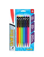 Promarx Graff Eco Mechanical Pencils with Molded Grip, 0.7mm, Box Contains 12 Packs of 6 Assorted Color Barrels Per Pack
