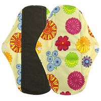 Voberry Women Washable Menstrual Pad Reusable Bamboo Cloth Mama Sanitary Towel Pad (M, Orange)