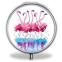 Pill Box, Flamingo Portable 3 Slots Pill Medicine Organizer Case