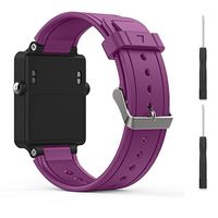 Bossblue Purple Replacement Band for Garmin Vivoactive, Silicone Replacement Fitness Bands Wristbands with Metal Clasps for Garmin vivoactive GPS Smart Watch