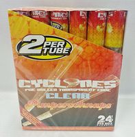 Box 24 Cyclones Pimperschnaps Flavored Pre Rolled Cones Clear Non Tobacco Cone