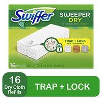 Swiffer Sweeper Dry Mop Pad Refills for Floor Mopping and Cleaning, All Purpose Floor Cleaning Product, Unscented, 16 Count