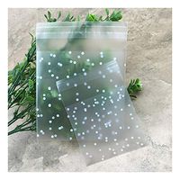 100Pcs Plastic Transparent Cellophane Polka Dot Candy Cookie Gift Bag with DIY Self Adhesive Pouch Wedding Birthday Party,15cm10cm