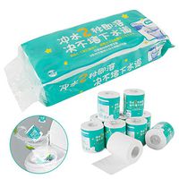 Bullstar Toilet Roll Paper 10 Rolls Soft 4 Ply Toilet Tissue Paper 2 Seconds Water-Soluble Toilet Paper Strong And Highly Absorbent Hand Towels for Home Kitchen Bathroom Restaurant (White-10 Rolls)