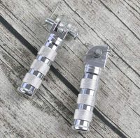 Frames & Fittings GN Retro Vintage Motorcycle Modified General Universal CNC Aluminum Alloy Foot Pedal Motorcycle Bike Folding Foot Rests - (Color: Silver)