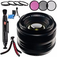 Fujifilm 35mm f/1.4 XF R Lens 16240755 + 52mm 3 Piece Filter Kit + 52mm Macro Close Up Kit + Lens Cleaning Kit + Lens Pen Cleaner + Flexible Tripod Bundle