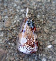 Hawaiian Healing Orgonite-Orgone Energy Pendant for Women's Health with Hematite, Garnet, Moonstone and Feldspar (Medium Teardrop)