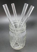 4 Glass Drinking Straws
