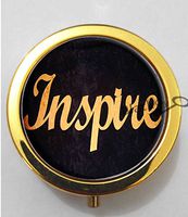 BlackKey Inspire Beautiful Inspirational Word 3-Compartment Decorative Pocket Gift Box Case Organizer for Pill, Color 2 -1682