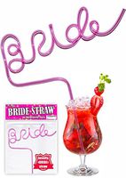 Bride Straw for Bachelorette Party - Big Pink Sipping Straw for Bachelorette, Bridal, Hen, Bride to Be Party and Girls Night Out