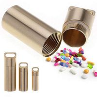 KORENJUL 3Pcs Mini Pill Case Organizer Medicine Box Holder Container Keychain Travel