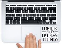 Tyrion Lannister Quote Game of Thrones Printed Trackpad Clear Vinyl Decal Sticker Compatible with Apple MacBook Pro Air 11" 12" 13" 15" All Years Laptop Trackpad Keyboard (13" Macbook Air)