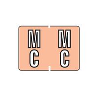 Smead A-Z Color-Coded Labels, Mc, Pink, 252 Labels per Pack (22034)