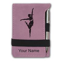 Mini Notepad, Dancing Girl, Personalized Engraving Included (Pink)