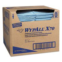 Kimberly-Clark WypAll 05927 X70 Foodservice Towels, 1/4 Fold, 12 1/2 x 23 1/2, Blue, 300/Carton