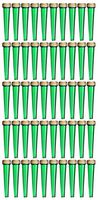 EZtube 50-Pack Joint Blunt Cigarette Tube Doob Vial Holder Waterproof Airtight Smell Proof Odor Sealing Container (Green)