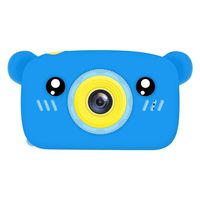 Eachbid 2 Inch Kids Camera Cute Rabbit Bear Child Portable Mini Full HD Digital Video Camera Smart Digital Camera for Child Birthday Gifts Blue Bear