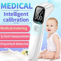 Wlcome Forehead Thermometer, Accurate Digital Thermometer,Immediate Result 丨 Digital LED Accurate Measurement Non-Contact Infrared Forehead Thermometer for Baby Kids Adults Indoor Outdoor White