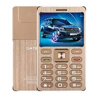 Rcsbtd Duple SIM(Black), GSM, FM, Removed Capture, Anti-Lost, MP3, Support Bluetooth, 21 Keystone, MTK6261D, 1.77 inch, Card Roving Phone (Color : Gold)