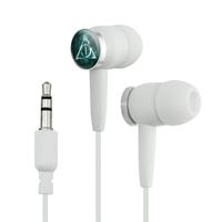 GRAPHICS & MORE Harry Potter Deathly Hallows Logo Novelty in-Ear Earbud Headphones - White