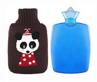 Lovely Advanced Cartoon Panda Large Hot Water Bottle,with Flannel Cover,1750 ML