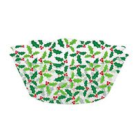 Holly Fluted Plastic Bowl, 3 ct