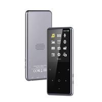 16GB MP3 Player with Bluetooth 4.1, 2.4 inch HD Screen Lossless Sounds Music Player with Speaker, FM Radio/Record Voice/E-Book Playback up to 60Hours, Support TF Card up to 128GB, Space Gery MINIGO