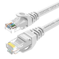 SAMZHE 16ft CAT.6 Ethernet Gigabit LAN Network Cable (RJ45) Compatible with Switch/Router/Modem/Patch Panel/Access Point/Patch Fields (White)