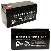 2 Pack Replacement for Revco Scientific FREEZER BACKUP Battery - Replacement UB1213 Universal Sealed Lead Acid Battery (12V, 1.3Ah, 1300mAh, F1 Terminal,AGM,SLA) - Includes 4 F1 to F2 Terminal Adapter