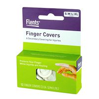 Flents First Aid Finger Covers, 12 Count, Small, Medium, Large, X-Large, Protects Finger While Healing From Injury (3 Pairs Each of S/M/L/XL)