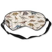 Silk Sleeping Mask Eye Dinosaur Family Lightweight Soft Adjustable Strap Blindfold For Night's Sleep Nap Travel Eyeshade Men And Women