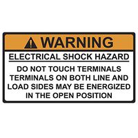 HellermannTyton 596-00497 Pre-Printed Solar Label, 3.75 X 2.0, WARNING - ELECTRICAL SHOCK HAZARD..., Orange/White (Pack of 50) by Hellermann Tyton