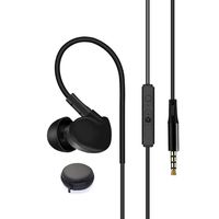 Lioder Running Headphones Wired Headsets 3.5mm with Microphone in- Ear Earphones Hanging Earbuds for Gym Workout Exercise Jogging