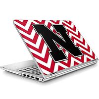 Skinit Decal Laptop Skin for Envy x360 15t-w200 Touch Convertible Laptop - Officially Licensed College Nebraska Red Chevron Print Design
