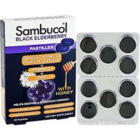 Black Elderberry Pastilles, 20 Count by Sambucol (Pack of 2)